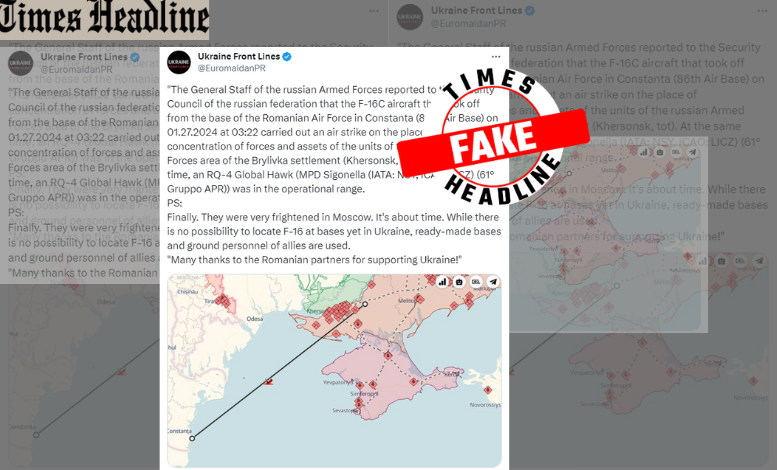 Fact-Check: Did F-16 Romanian Aircraft attack Russian troops in Southern Ukraine? Here's the Truth