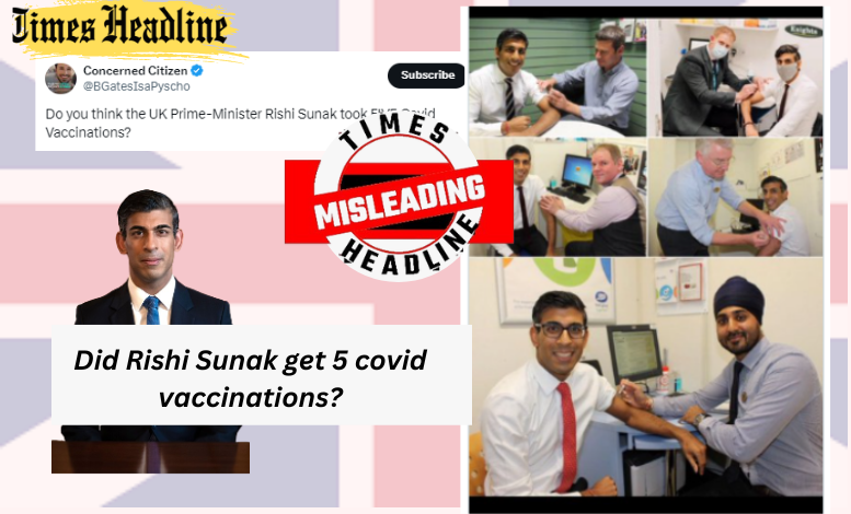 Did Rishi Sunak get 5 covid vaccinations?