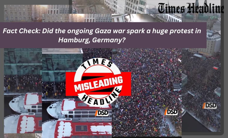 Fact Check: Did the ongoing Gaza war spark a huge protest in Hamburg, Germany?