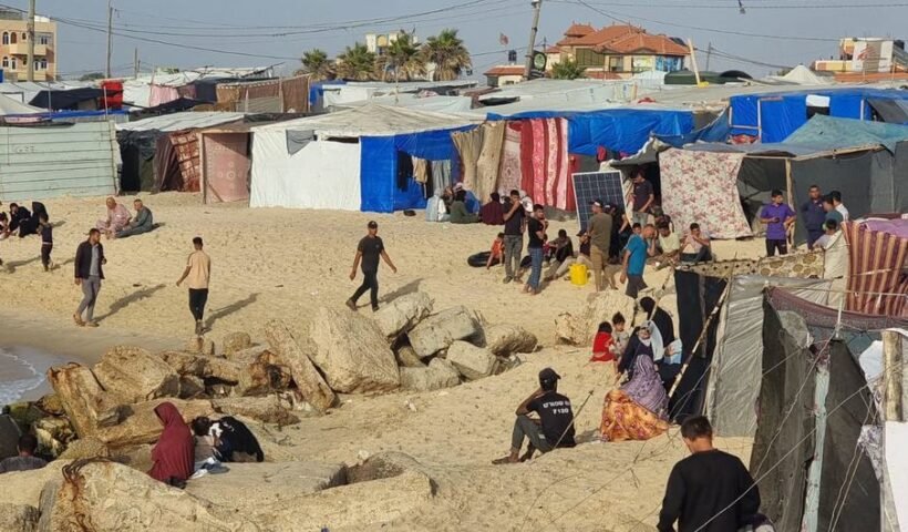 UN News/Ziad Taleb Conditions at Al Mawasi camp in southwest Gaza remain unsuitable for the hundreds of thousands of Gazans uprooted by the latest escalation of violence in nearby Rafah and elsewhere across the Gaza Strip.