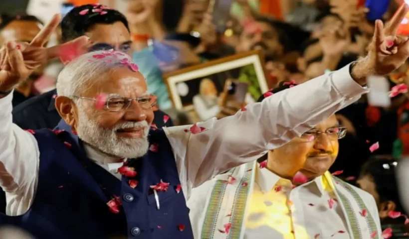 Narendra Modi after BJP's victory in Lok Sabha elections